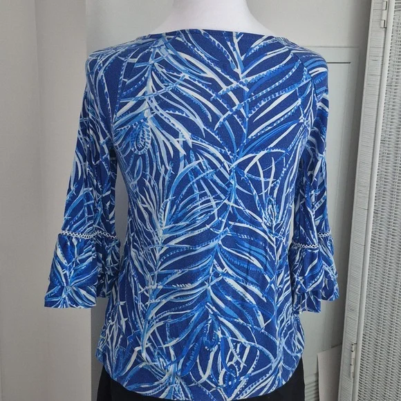 Lilly Pulitzer Laddie Top In Twilight Blue Early Riser Size XXS - Picture 3 of 8
